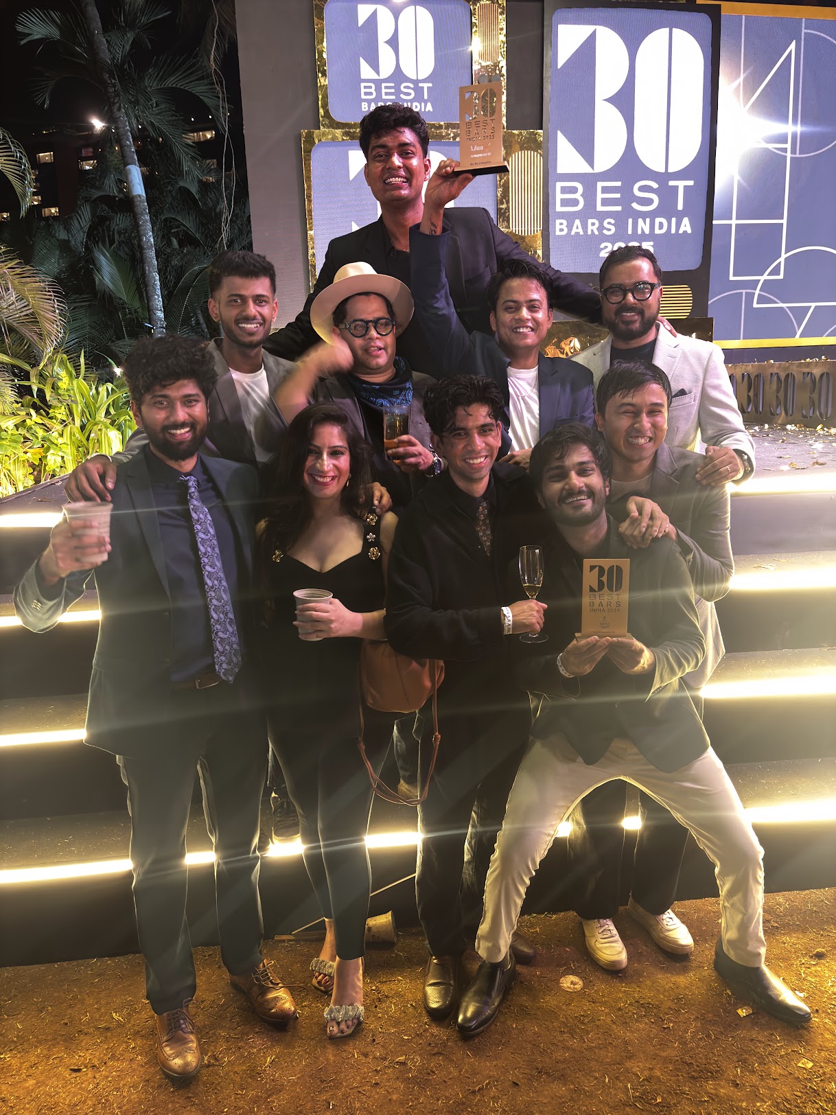 Spirit Forward team celebrating at 30 Best Bars India 2025