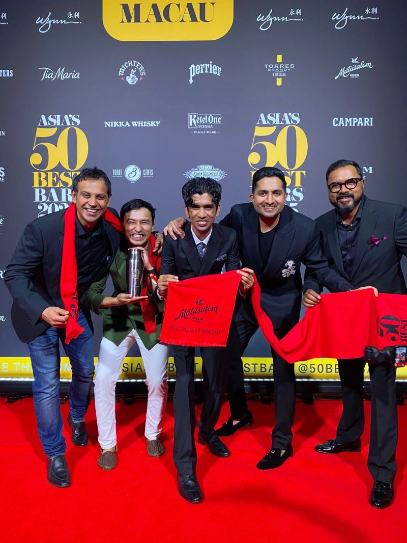 Spirit Forward team on the red carpet at Asia's 50 Best Bars, Macau